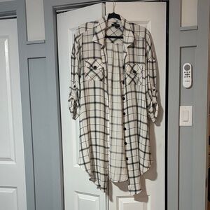 Torrid Monochrome Plaid Top